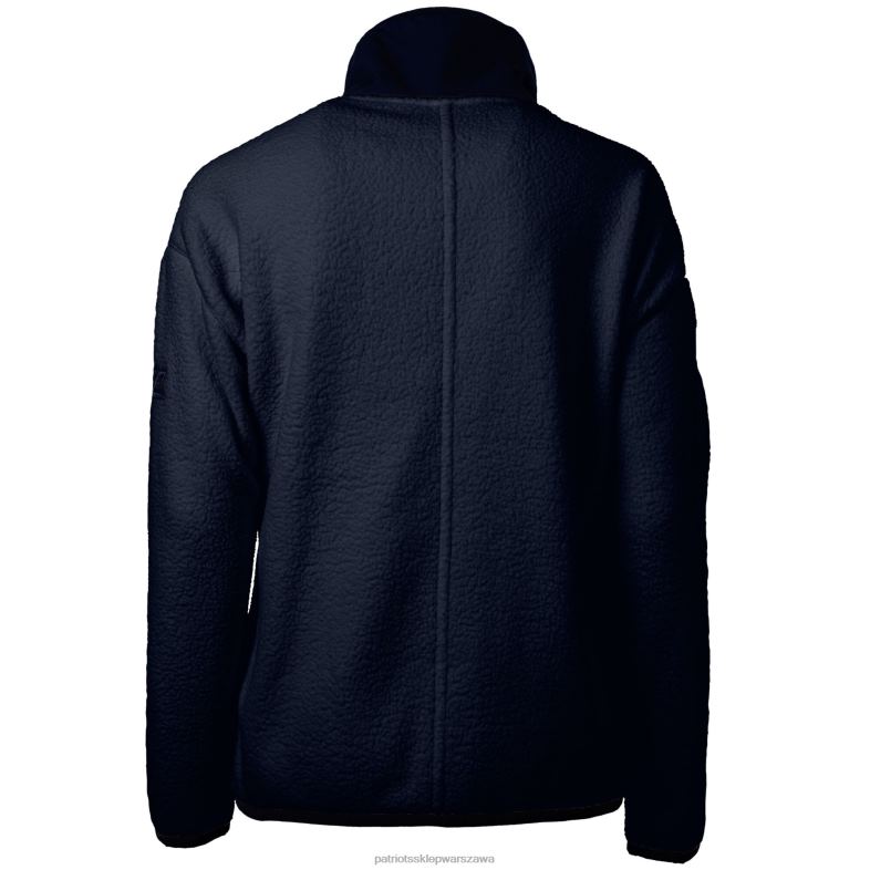 Patriots Jersey kobiety kuter & buck granatowa kurtka americana cascade z polaru sherpa z suwakiem na całej długości odzież 6RBB1053