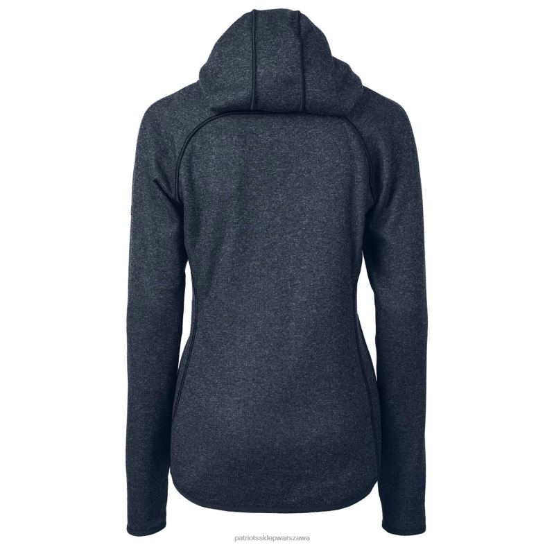 Patriots Jersey kobiety kuter & buck melanżowa granatowa kurtka z zamkiem błyskawicznym na całej długości odzież 6RBB971