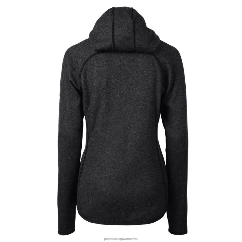 Patriots Jersey kobiety kuter & buck wrzosowa, węglowa kurtka z logo grota z pełnym zamkiem błyskawicznym odzież 6RBB1025