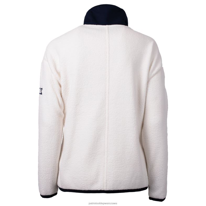 Patriots Jersey kobiety kuter i buck biały kask logo cascade eko sherpa kurtka polarowa z zamkiem błyskawicznym na całej długości odzież 6RBB876