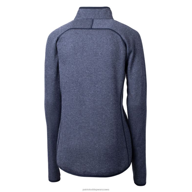 Patriots Jersey kobiety kuter i buck granatowy hełm logo grota dzianinowa kurtka z suwakiem na całej długości odzież 6RBB856