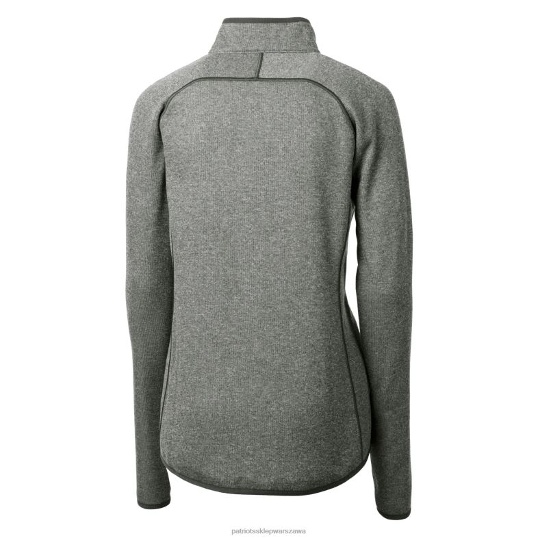 Patriots Jersey kobiety kuter i buck melanżowy hełm z logo grota, dzianinowa kurtka z suwakiem na całej długości odzież 6RBB854