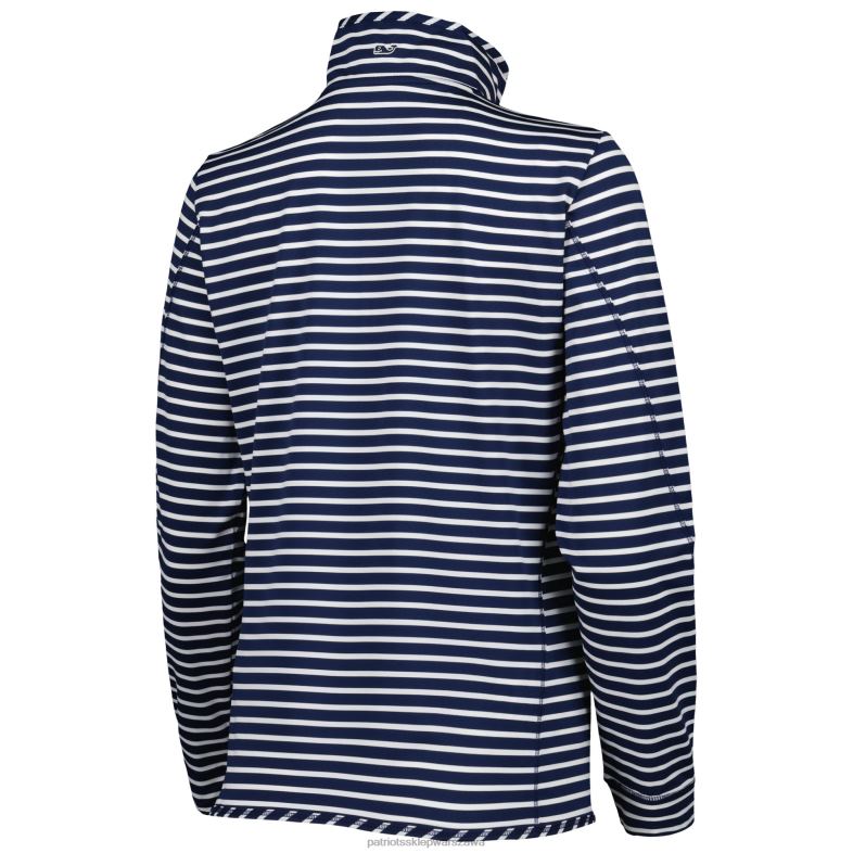 Patriots Jersey kobiety vineyard vines granatowa bluza sankaty shep z zamkiem błyskawicznym do połowy odzież 6RBB888