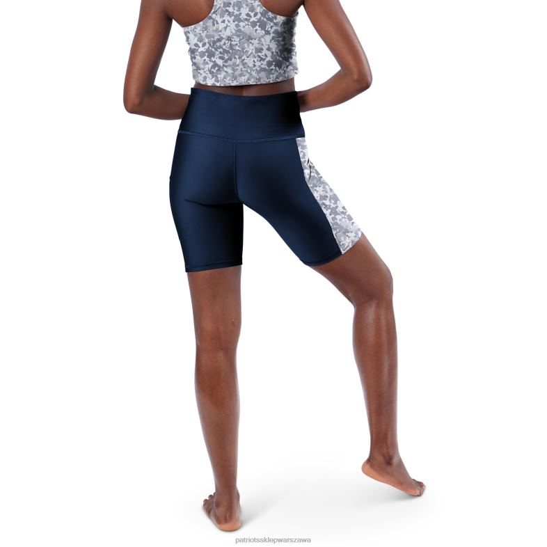 Patriots Jersey kobiety certo granatowe szorty motocyklowe z wysokim stanem i dwiema kieszeniami odzież 6RBB2842