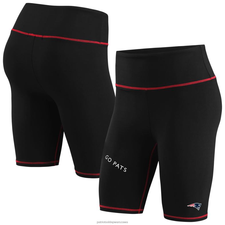 Patriots Jersey kobiety czarne spodenki rowerowe wear by erin andrews odzież 6RBB2849