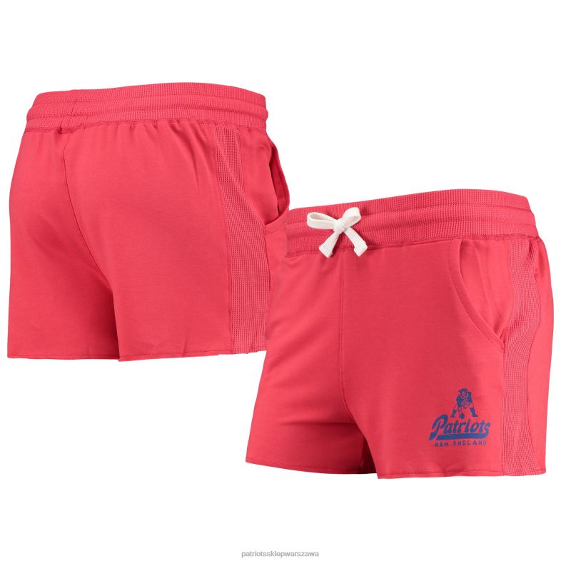 Patriots Jersey kobiety czerwone szorty z potrójną mieszanką fast foodów odzież 6RBB2843