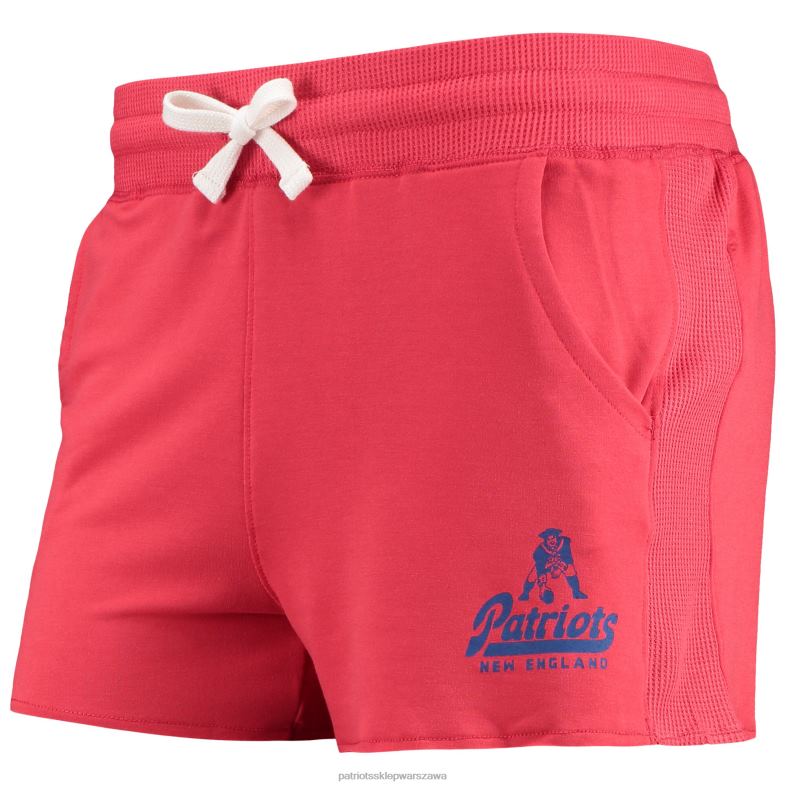 Patriots Jersey kobiety czerwone szorty z potrójną mieszanką fast foodów odzież 6RBB2843
