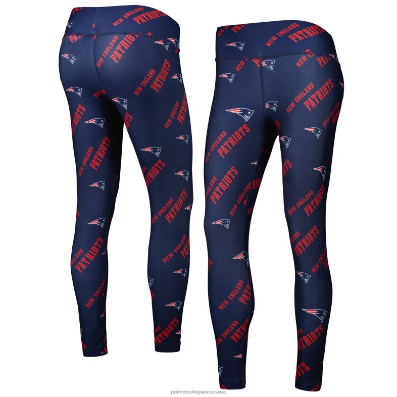 Patriots Jersey kobiety Concepts sportowe granatowe legginsy z nadrukiem na całej powierzchni odzież 6RBB2497
