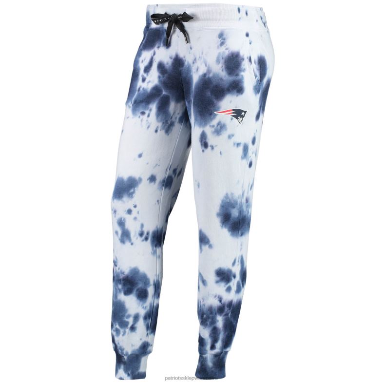 Patriots Jersey kobiety dkny sport biało-granatowe spodnie jogger z efektem tie-dye odzież 6RBB2495