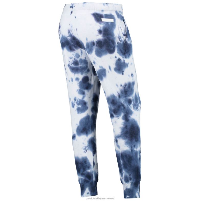 Patriots Jersey kobiety dkny sport biało-granatowe spodnie jogger z efektem tie-dye odzież 6RBB2495