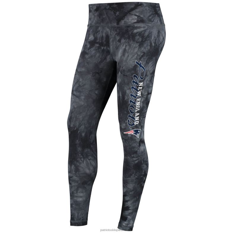 Patriots Jersey kobiety legginsy concept sport w kolorze czarnym z efektem tie-dye odzież 6RBB2482