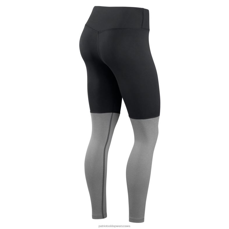 Patriots Jersey kobiety legginsy nike w kolorze czarno-szarym z grafitowym logo stack odzież 6RBB2500