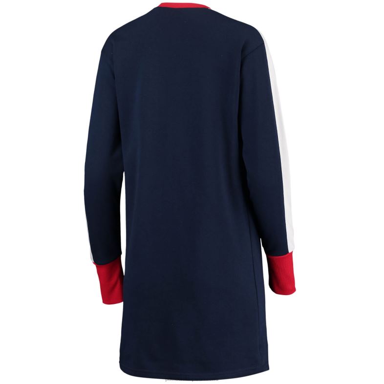 Patriots Jersey kobiety G-iii 4her by Carl Banks Granatowa sukienka t-shirtowa z krótkim rękawem odzież 6RBB2232