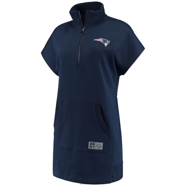 Patriots Jersey kobiety dkny sport granatowa sukienka tenisówka naomi z zamkiem ćwiartkowym odzież 6RBB2228