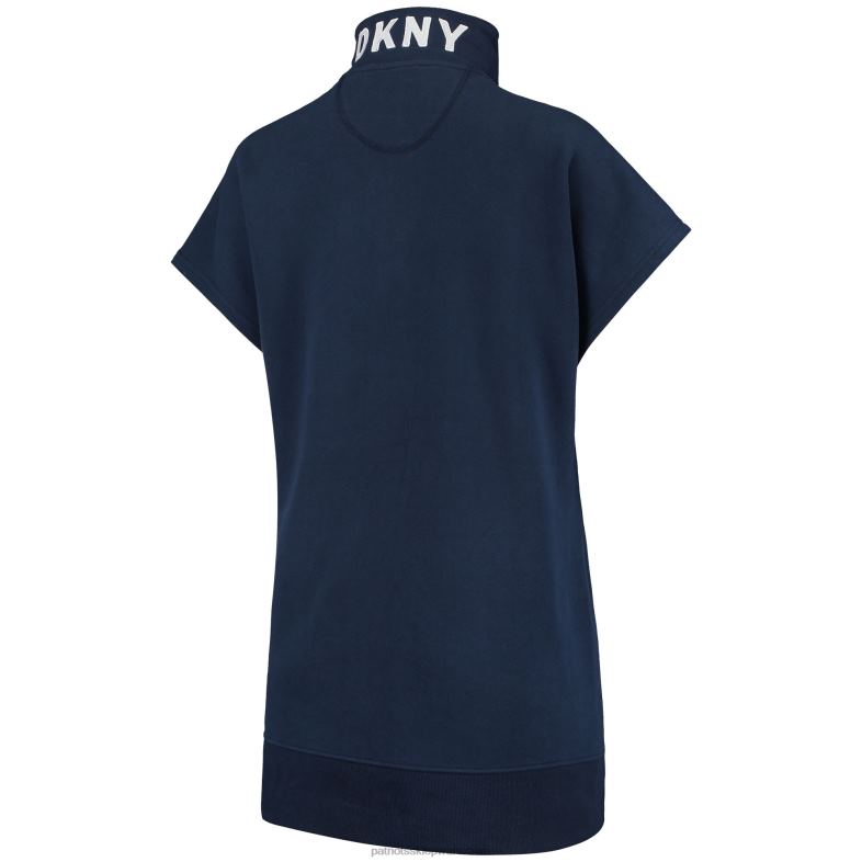 Patriots Jersey kobiety dkny sport granatowa sukienka tenisówka naomi z zamkiem ćwiartkowym odzież 6RBB2228