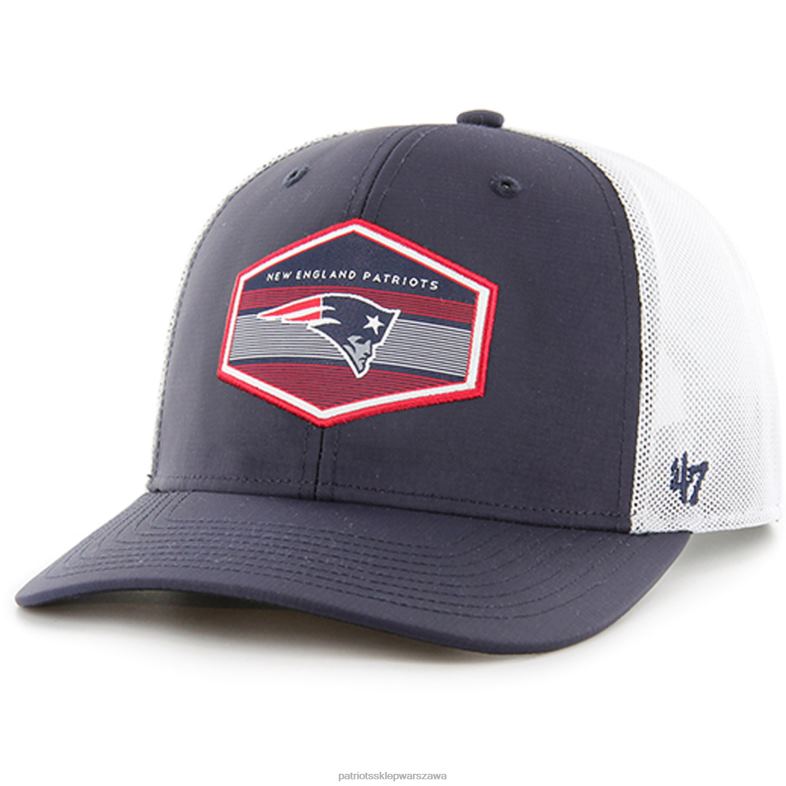 Patriots Jersey mężczyźni 47 Granatowa regulowana czapka Burgess Trucker Akcesoria 6RBB295