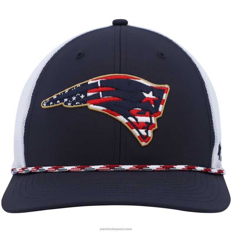 Patriots Jersey mężczyźni 47 Granatowo-biała flaga, regulowana czapka typu trucker Akcesoria 6RBB268