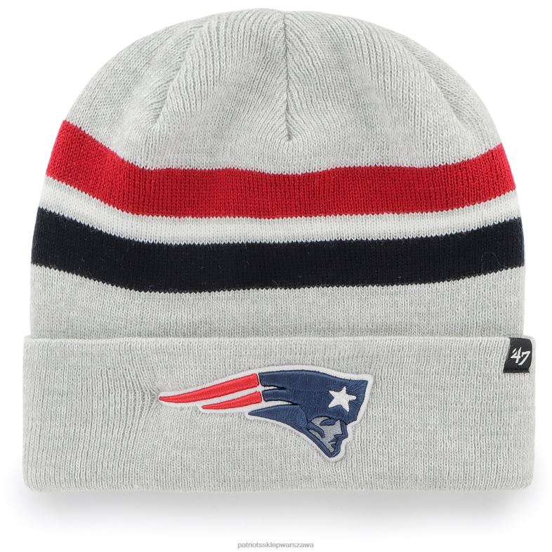 Patriots Jersey mężczyźni 47 Szara czapka z mankietami w kolorze monhegan Akcesoria 6RBB433