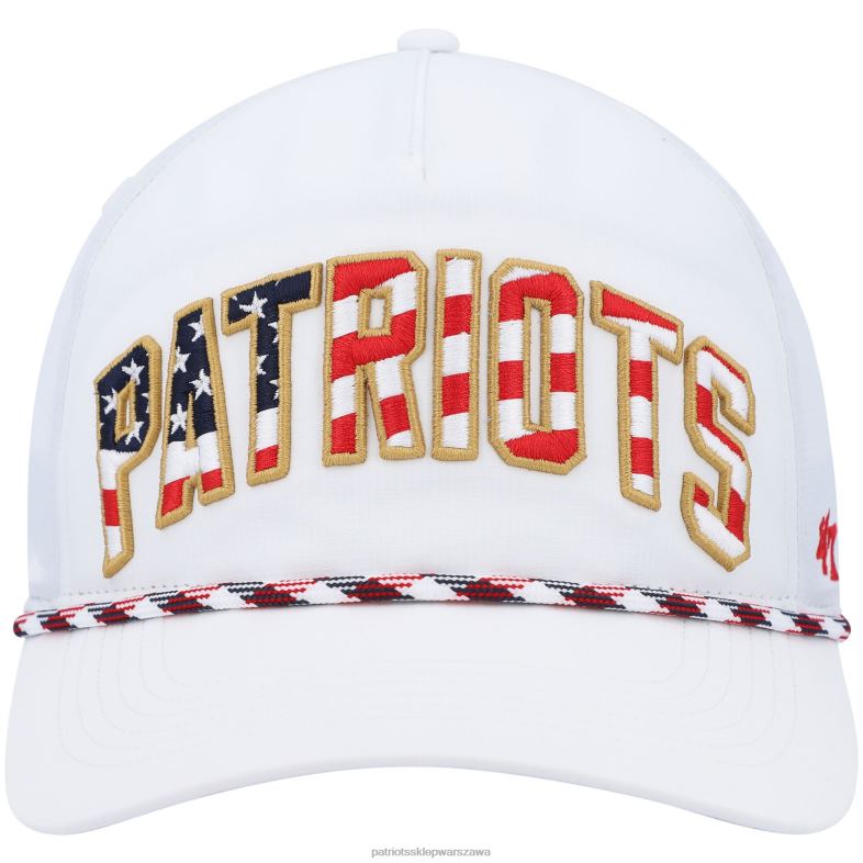 Patriots Jersey mężczyźni 47 białych, regulowanych czapek typu trucker w gwiazdki i paski Akcesoria 6RBB302