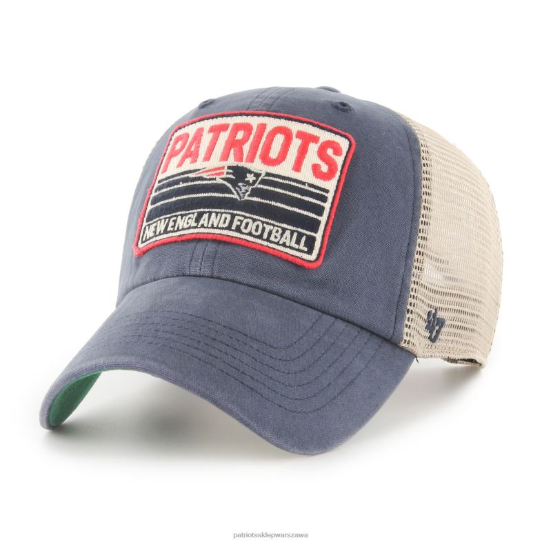 Patriots Jersey mężczyźni 47 granatowo/naturalna czterosuwowa czapka z daszkiem typu snapback Akcesoria 6RBB186