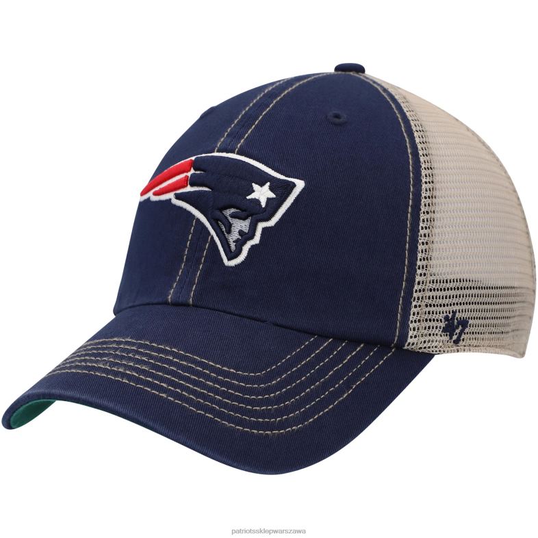 Patriots Jersey mężczyźni 47 granatowo/naturalny trawler trucker clean up czapka typu snapback Akcesoria 6RBB249