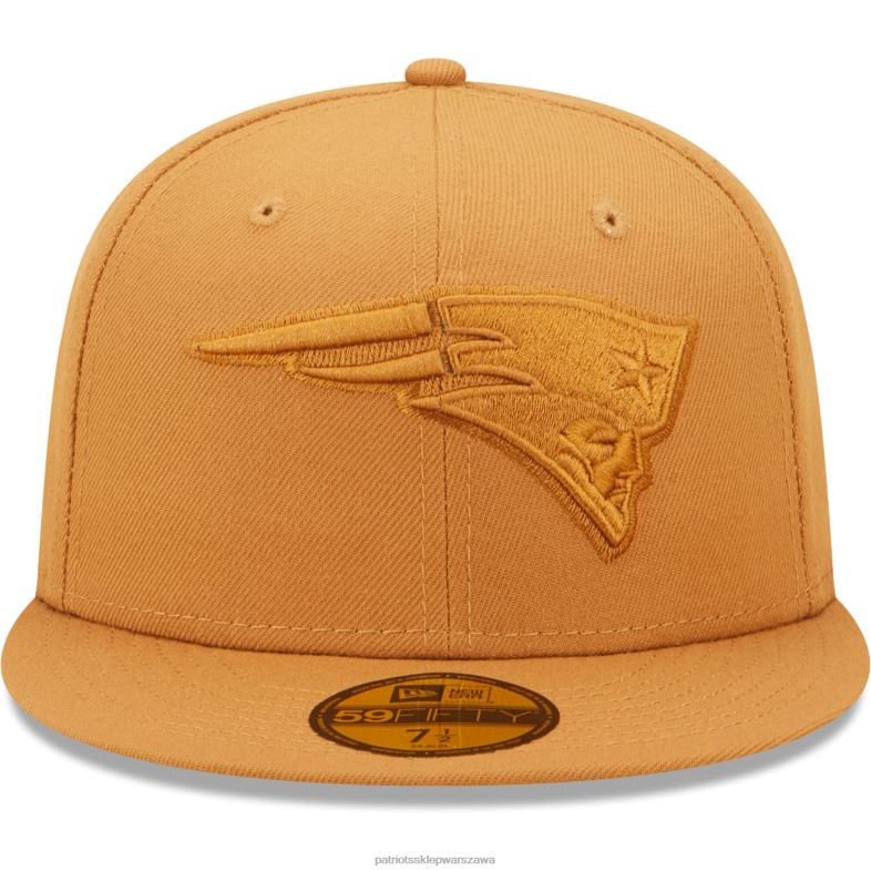 Patriots Jersey mężczyźni Dopasowana czapka New Era Brown Team Color Pack 59fifty Akcesoria 6RBB221