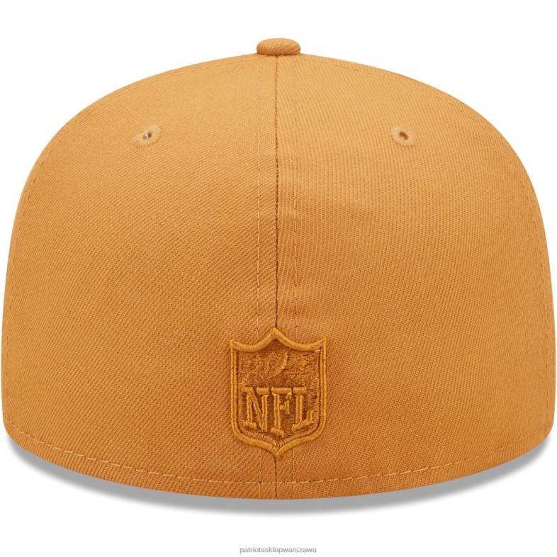 Patriots Jersey mężczyźni Dopasowana czapka New Era Brown Team Color Pack 59fifty Akcesoria 6RBB221