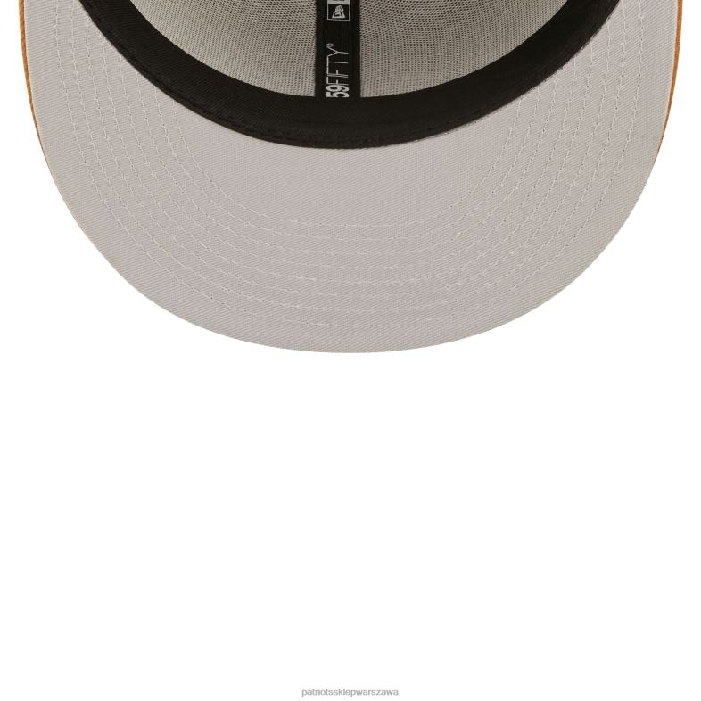 Patriots Jersey mężczyźni Dopasowana czapka New Era Brown Team Color Pack 59fifty Akcesoria 6RBB221