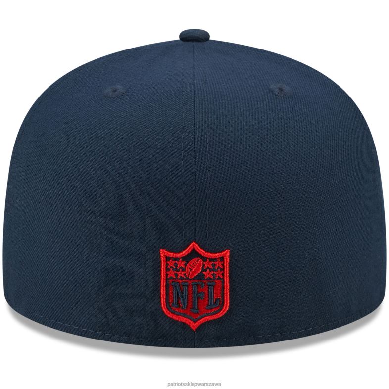 Patriots Jersey mężczyźni Dopasowana czapka New Era Navy Identity 59Fifty Akcesoria 6RBB128