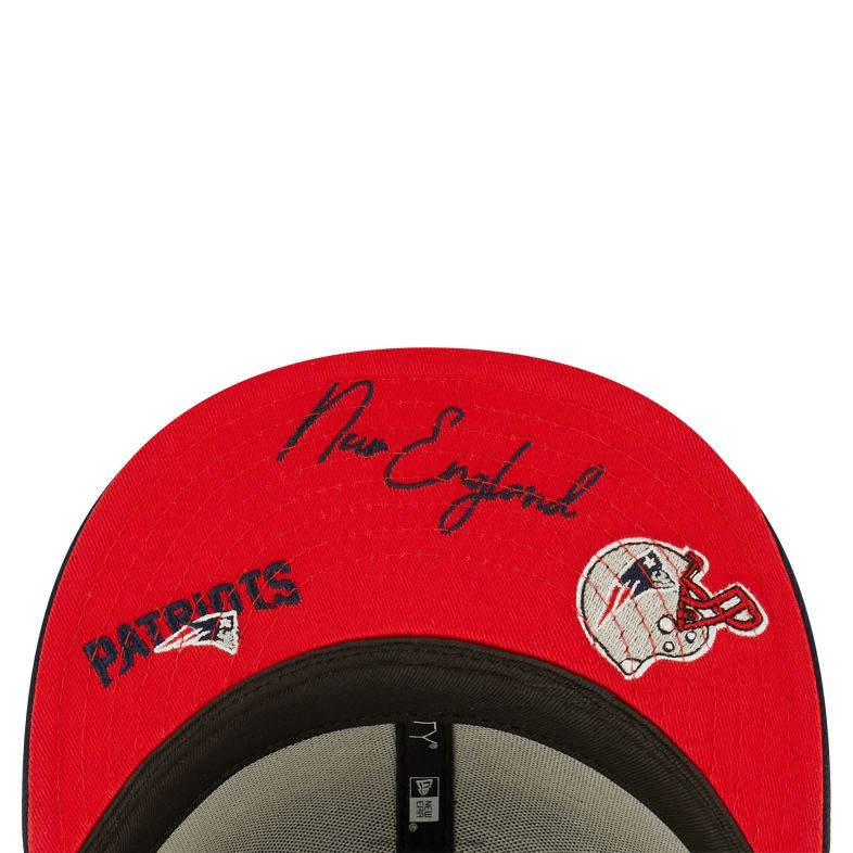 Patriots Jersey mężczyźni Dopasowana czapka New Era Navy Identity 59Fifty Akcesoria 6RBB128