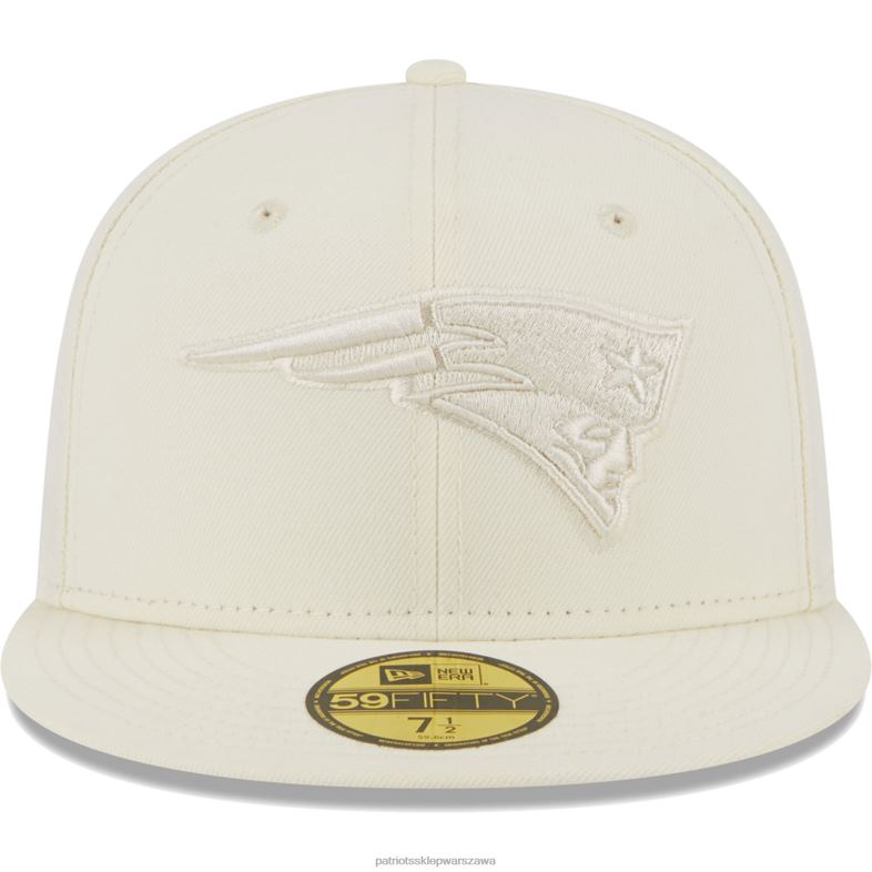 Patriots Jersey mężczyźni Dopasowana czapka New Era w kolorze kremowym 59fifty Akcesoria 6RBB202