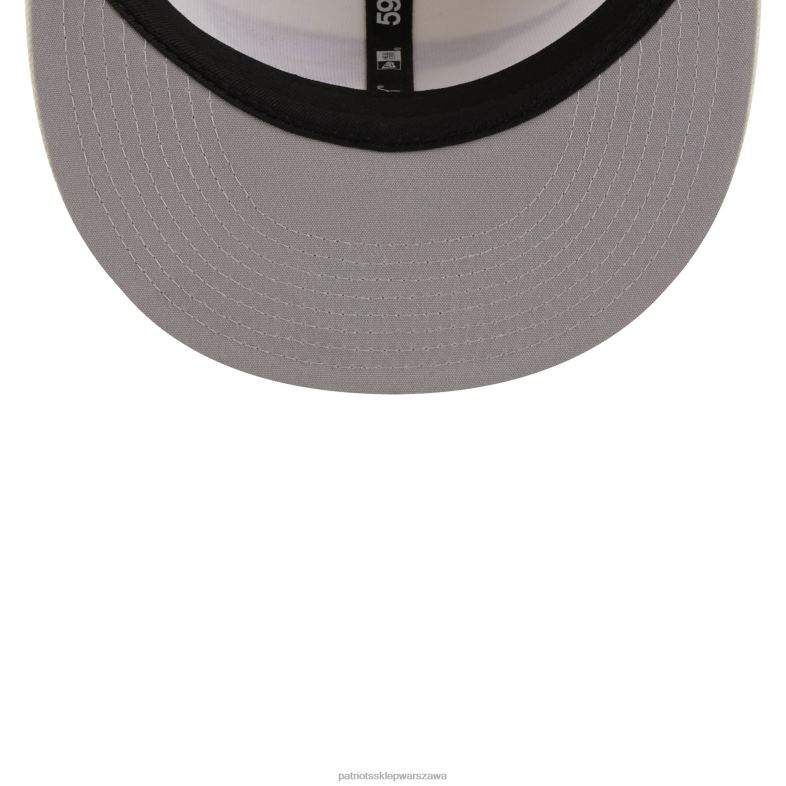 Patriots Jersey mężczyźni Dopasowana czapka New Era w kolorze kremowym 59fifty Akcesoria 6RBB202