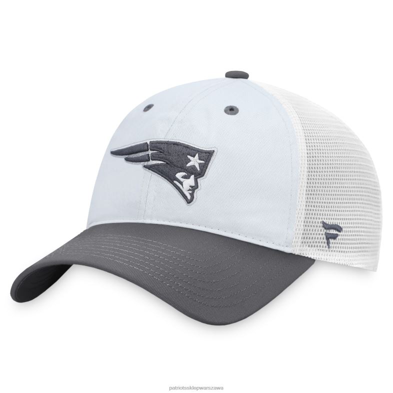 Patriots Jersey mężczyźni Fanatics branded greyout trucker niestrukturalny regulowany kapelusz Akcesoria 6RBB365