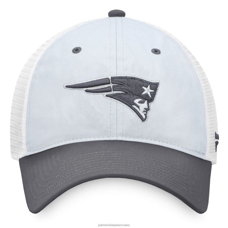 Patriots Jersey mężczyźni Fanatics branded greyout trucker niestrukturalny regulowany kapelusz Akcesoria 6RBB365