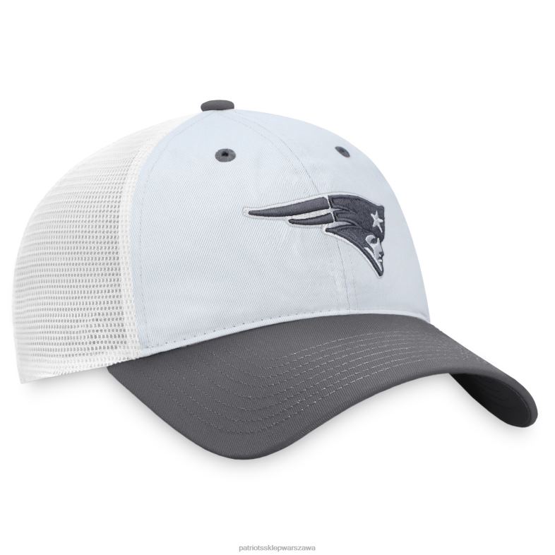 Patriots Jersey mężczyźni Fanatics branded greyout trucker niestrukturalny regulowany kapelusz Akcesoria 6RBB365
