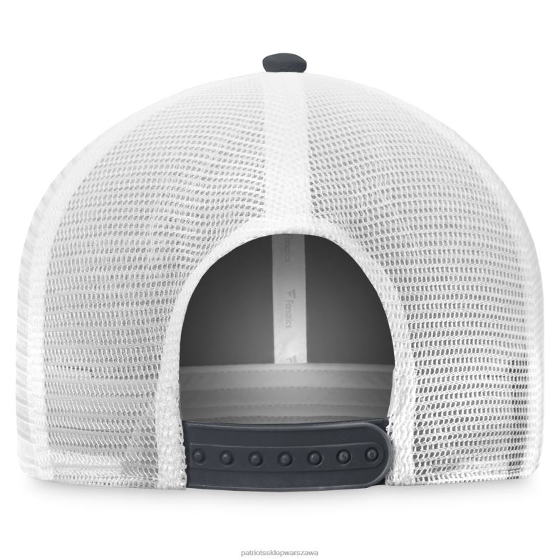 Patriots Jersey mężczyźni Fanatics branded greyout trucker niestrukturalny regulowany kapelusz Akcesoria 6RBB365