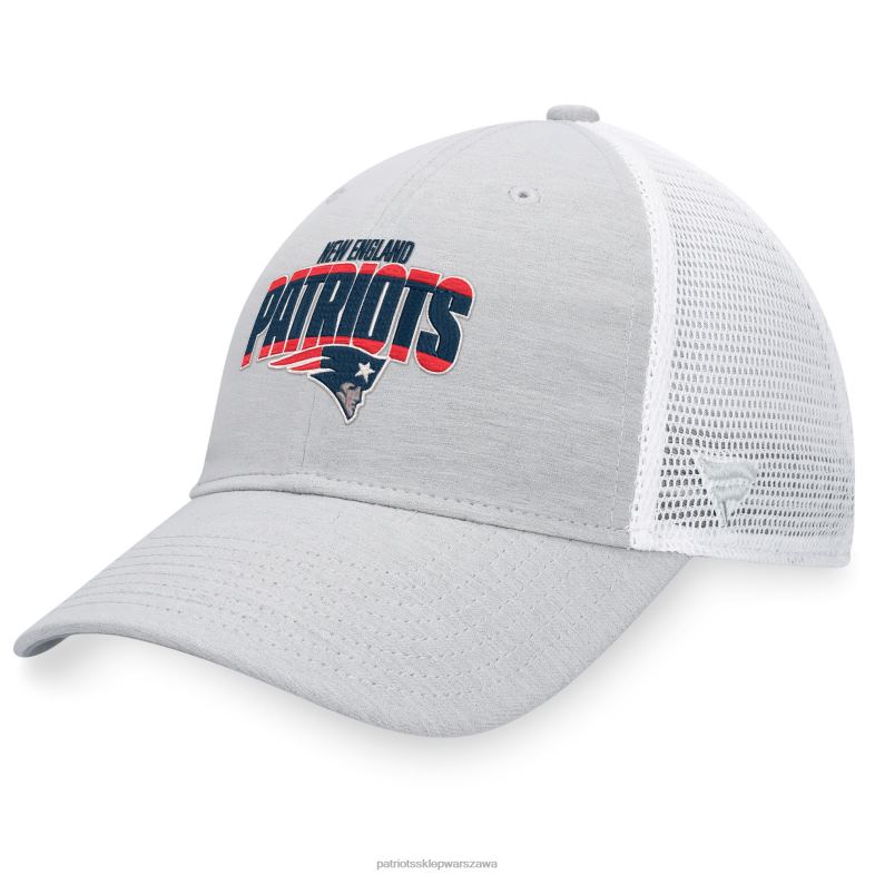 Patriots Jersey mężczyźni Fanatics markowa czapka typu snapback w kolorze szaro-białym trucker Akcesoria 6RBB201