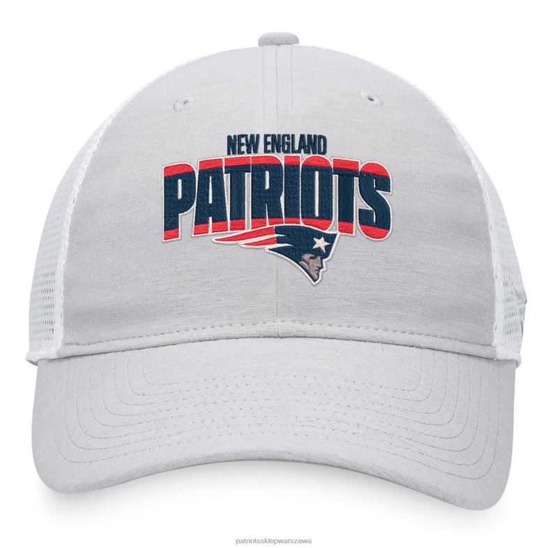 Patriots Jersey mężczyźni Fanatics markowa czapka typu snapback w kolorze szaro-białym trucker Akcesoria 6RBB201