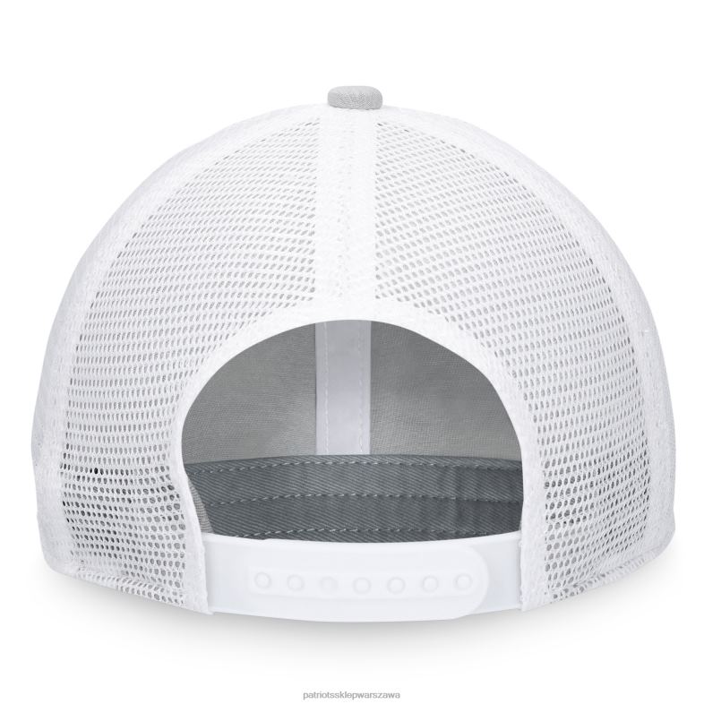 Patriots Jersey mężczyźni Fanatics markowa czapka typu snapback w kolorze szaro-białym trucker Akcesoria 6RBB201