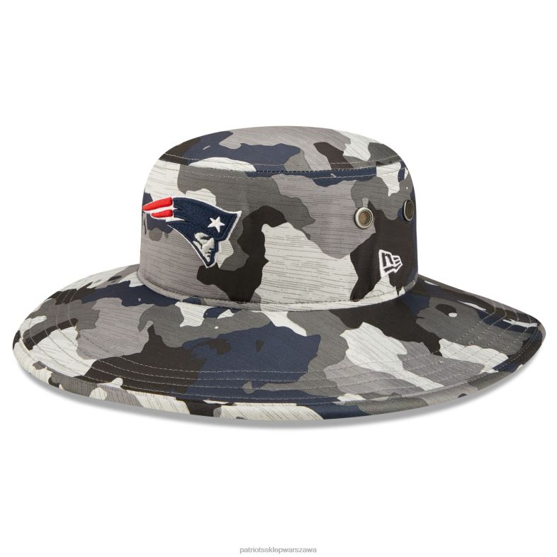 Patriots Jersey mężczyźni New Era Camo 2022 nfl obóz treningowy oficjalny panama kapelusz typu Bucket Akcesoria 6RBB130