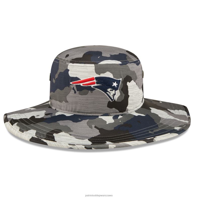 Patriots Jersey mężczyźni New Era Camo 2022 nfl obóz treningowy oficjalny panama kapelusz typu Bucket Akcesoria 6RBB130