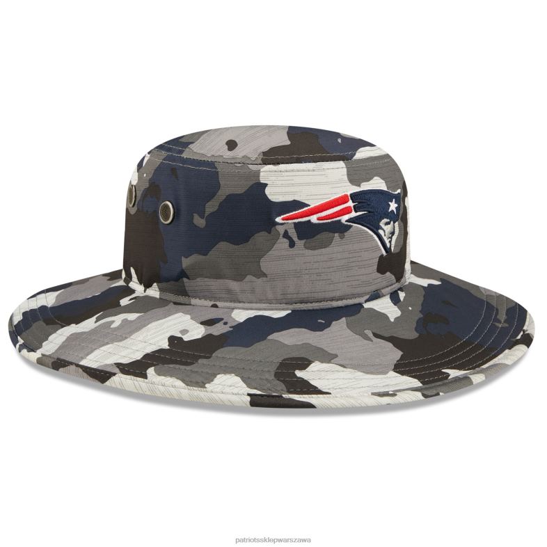 Patriots Jersey mężczyźni New Era Camo 2022 nfl obóz treningowy oficjalny panama kapelusz typu Bucket Akcesoria 6RBB130