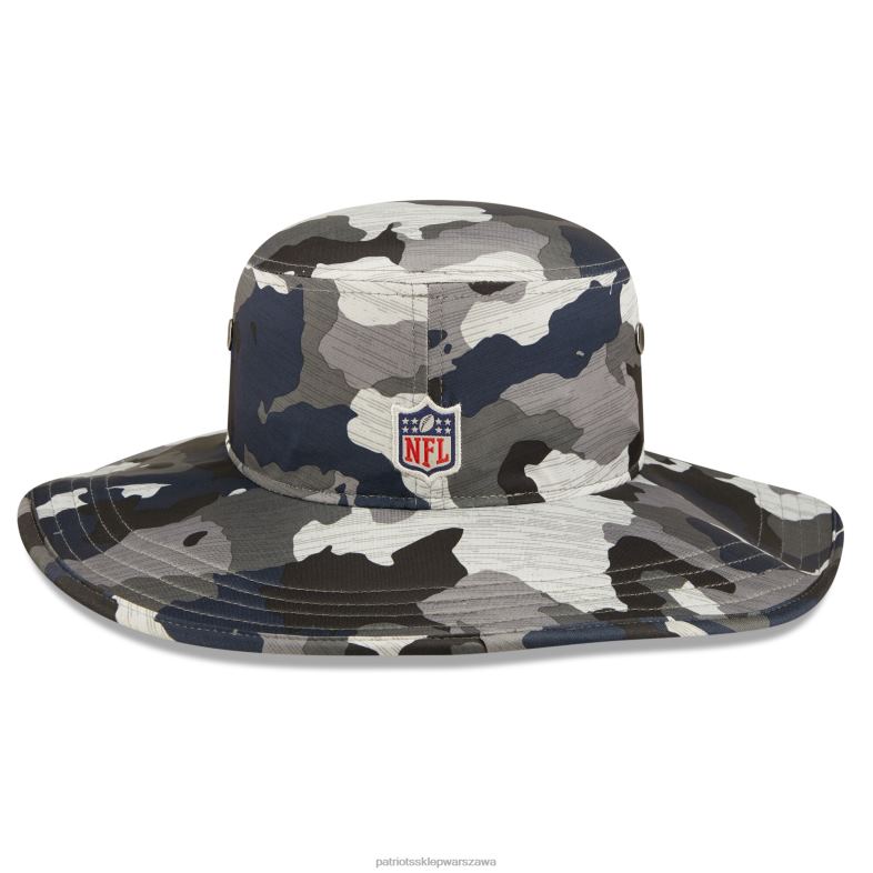 Patriots Jersey mężczyźni New Era Camo 2022 nfl obóz treningowy oficjalny panama kapelusz typu Bucket Akcesoria 6RBB130