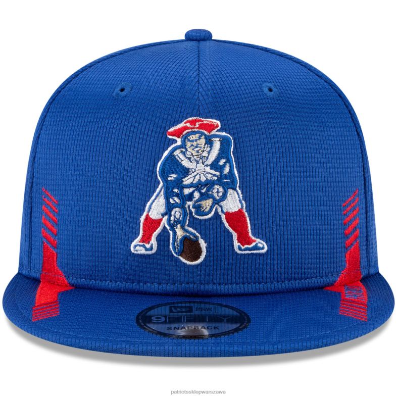 Patriots Jersey mężczyźni New Era Navy 2021 NFL Sideline Home Historic Logo 9fifty regulowana czapka z daszkiem Akcesoria 6RBB307
