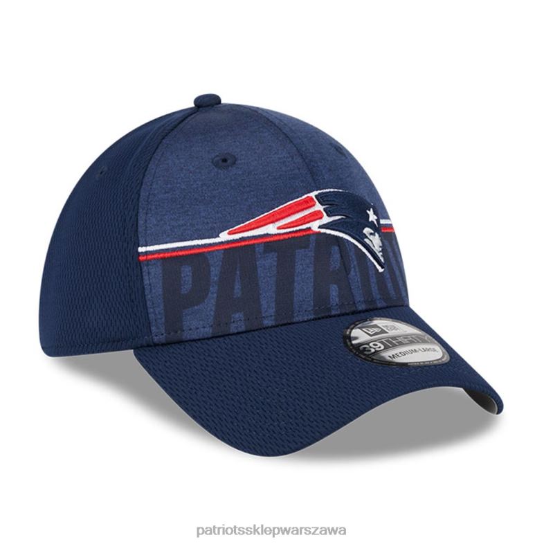 Patriots Jersey mężczyźni New Era Navy 2023 NFL Training Camp 39thirty flex fit czapka Akcesoria 6RBB121