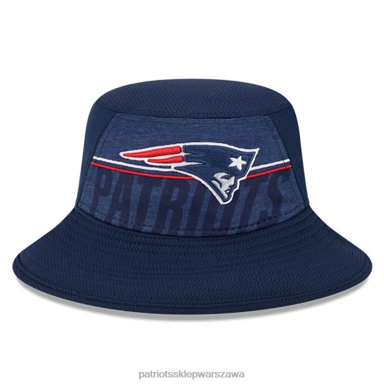 Patriots Jersey mężczyźni New Era Navy 2023 NFL Training Camp Stretch Hat Bucket Akcesoria 6RBB237