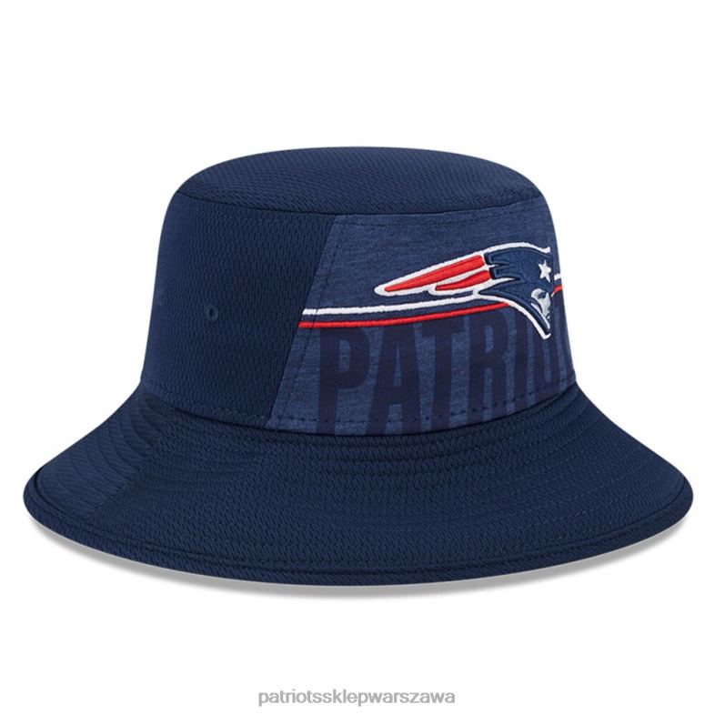 Patriots Jersey mężczyźni New Era Navy 2023 NFL Training Camp Stretch Hat Bucket Akcesoria 6RBB237