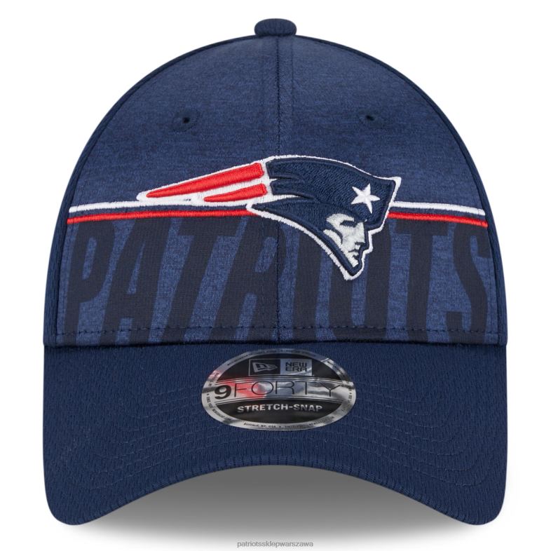 Patriots Jersey mężczyźni New Era Navy 2023 nfl Training Camp 9forty regulowana czapka Akcesoria 6RBB197
