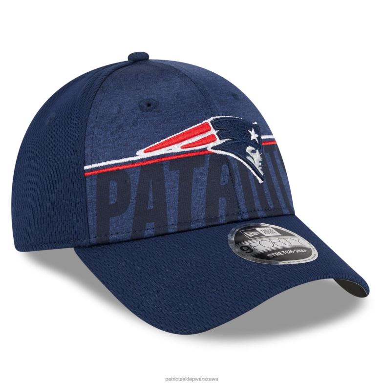 Patriots Jersey mężczyźni New Era Navy 2023 nfl Training Camp 9forty regulowana czapka Akcesoria 6RBB197