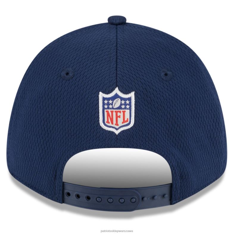 Patriots Jersey mężczyźni New Era Navy 2023 nfl Training Camp 9forty regulowana czapka Akcesoria 6RBB197